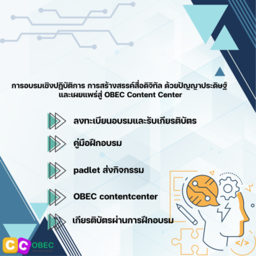การอบรมเชิงปฏิบัติการ การสร้างสรรค์สื่อดิจิทัล ด้วยปัญญาประดิษฐ์ 